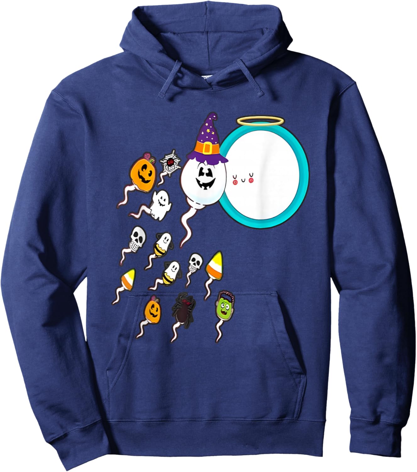 Sperm Load Funny Halloween Hoodie - Hoodie | Navy