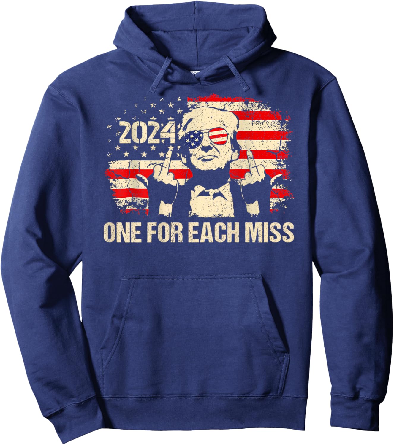 (BACK) Trump One For Each Miss Trump Shirt Vote Trump 2024 Hoodie - Hoodie | Navy