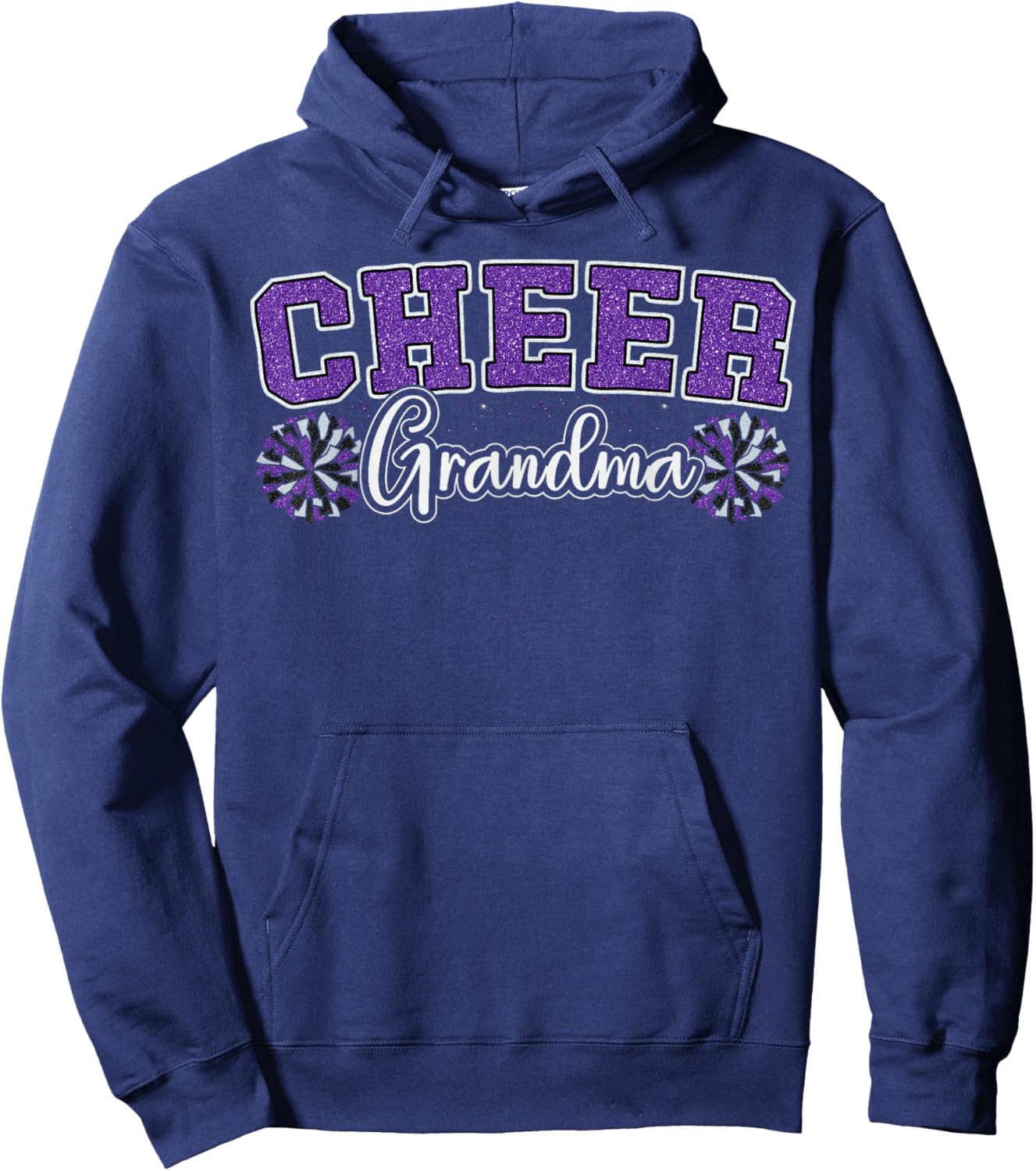 Cheer Grandma My Favorite Cheerleader Calls Me G-ma Purple Hoodie - Hoodie | Navy