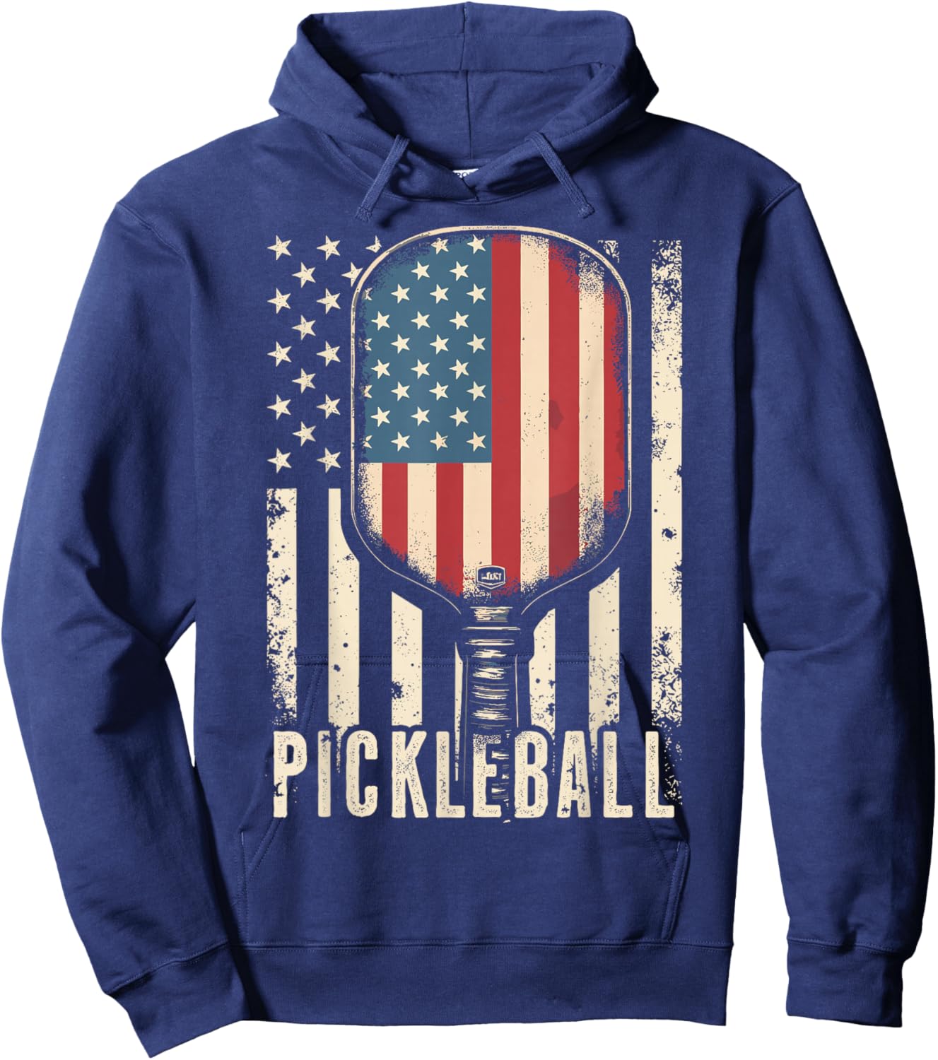 Pickleball USA American Flag Hoodie - Hoodie | Navy