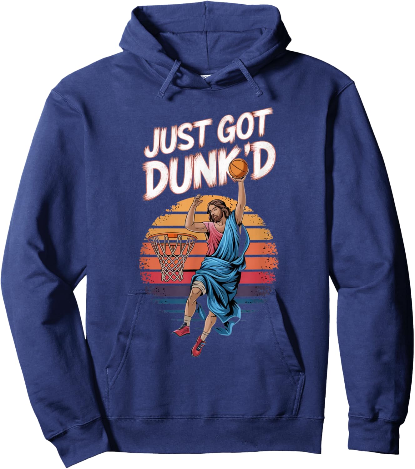 Just Got Dunked Baptism Basketball Hoodie - Hoodie | Navy