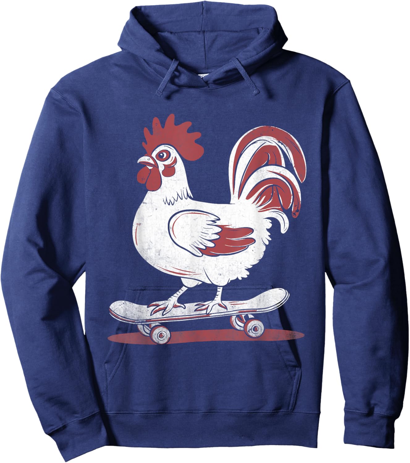 Chicken Skateboarder Skateboarding Skateboarder Skateboard Hoodie - Hoodie | Navy
