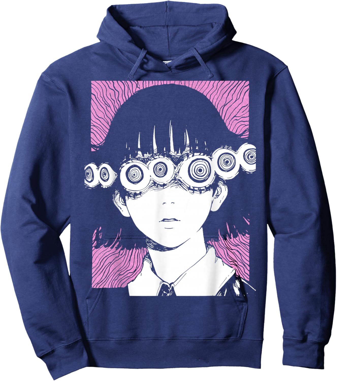 Horror Anime Manga | Japan Japanese Creepy Kawaii Goth Hoodie - Hoodie | Navy