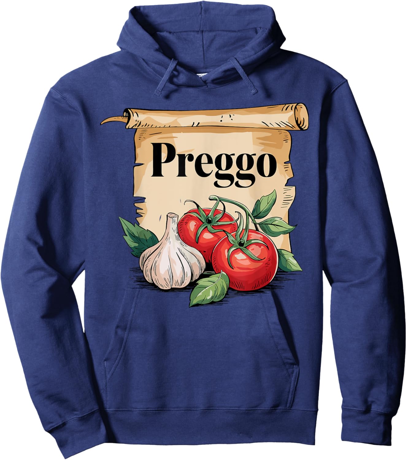 Preggo Sauce Cute and Funny Pregnancy Announcement Hoodie - Hoodie | Navy