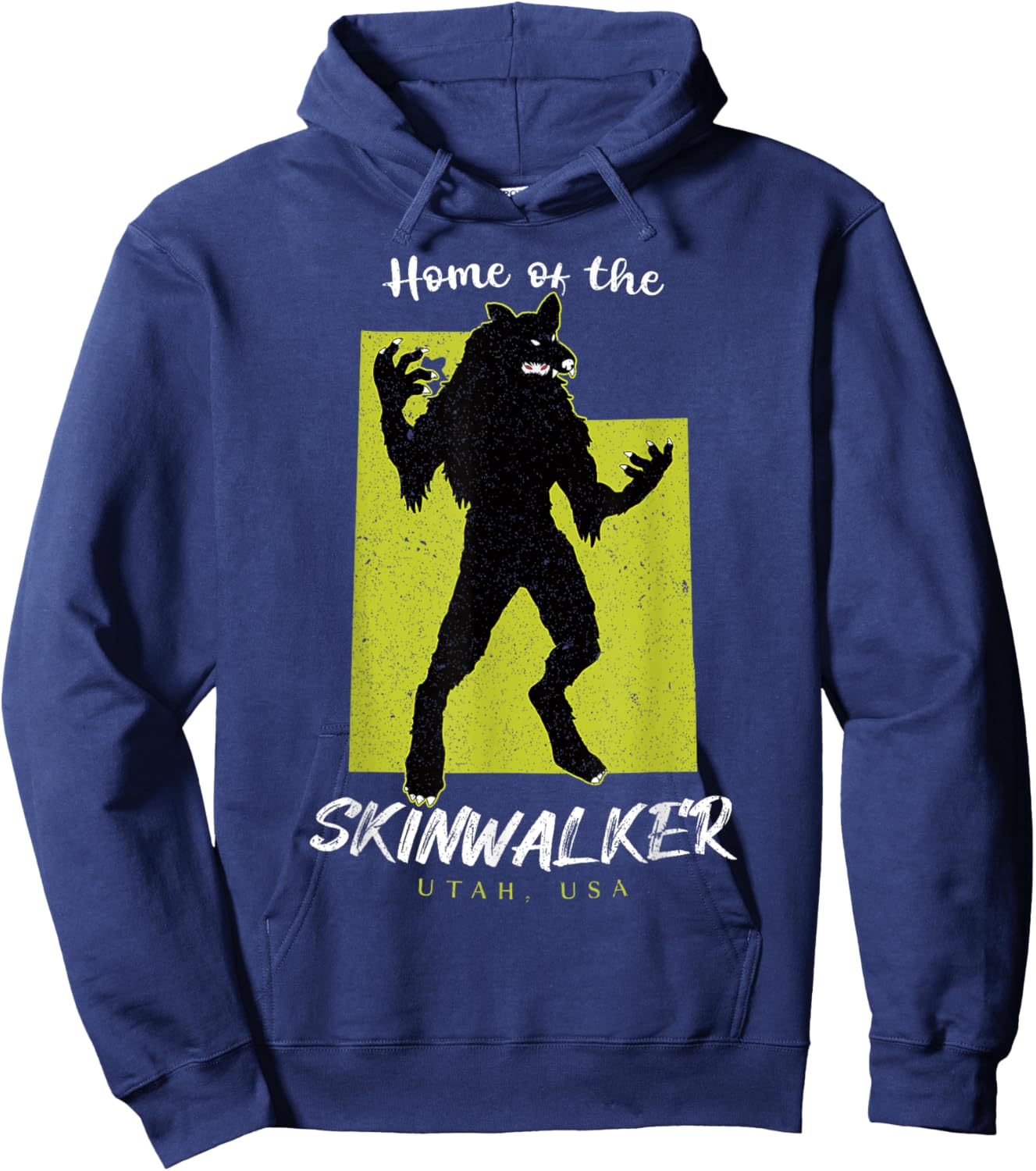 The Skinwalker Utah State American Cryptid Hoodie - Hoodie | Navy