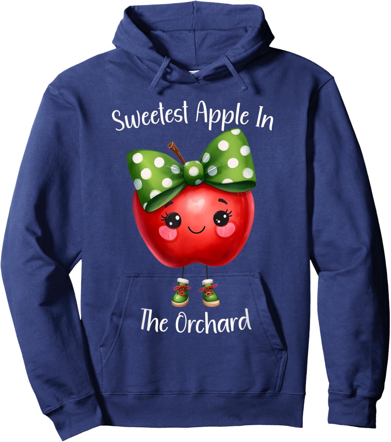 Sweetest Apple In The Orchard Girl Kids Fall Apple Picking Hoodie - Hoodie | Navy