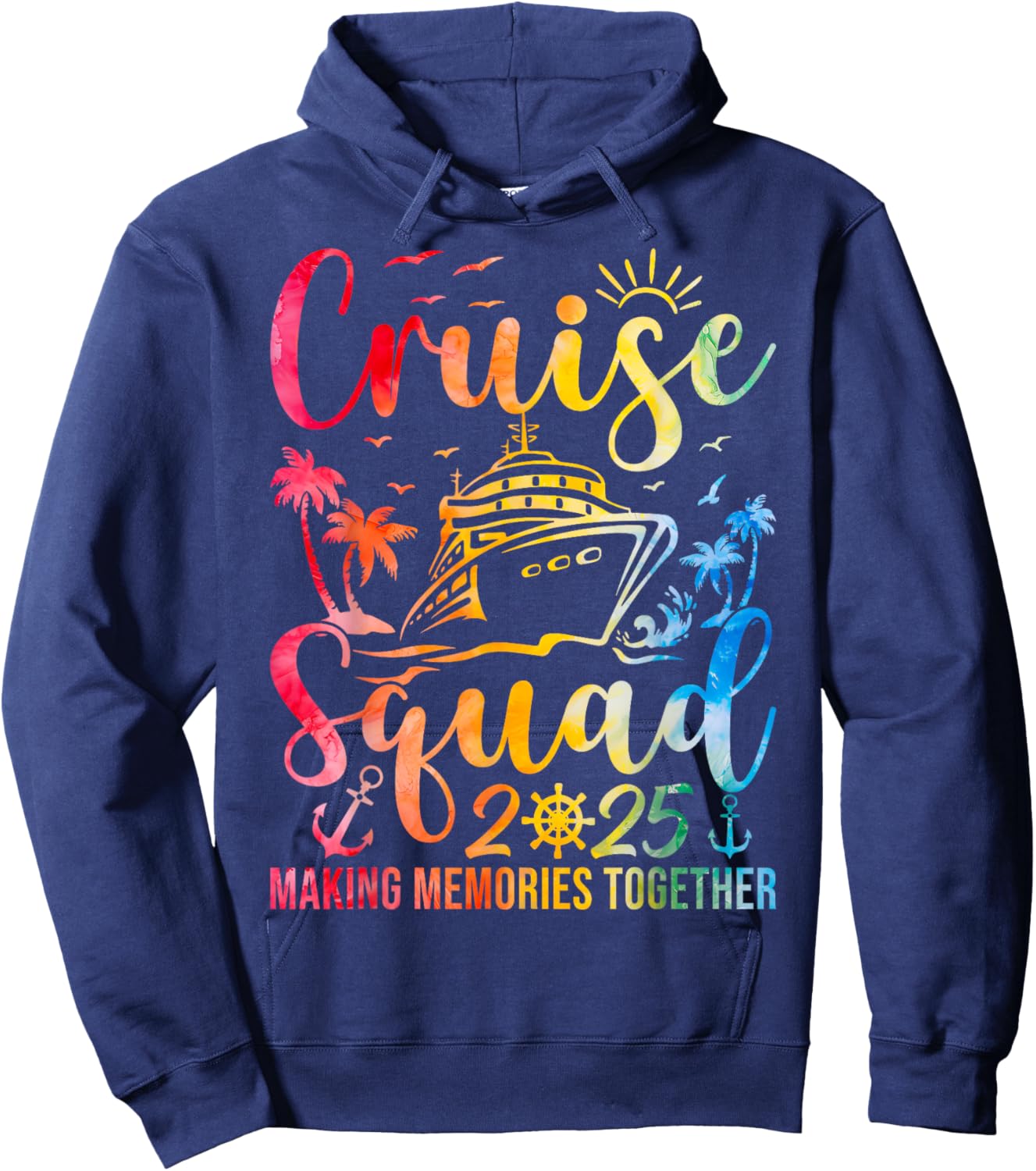 Cruise Squad 2025 Summer Vacation Matching Family Group Hoodie - Hoodie | Navy