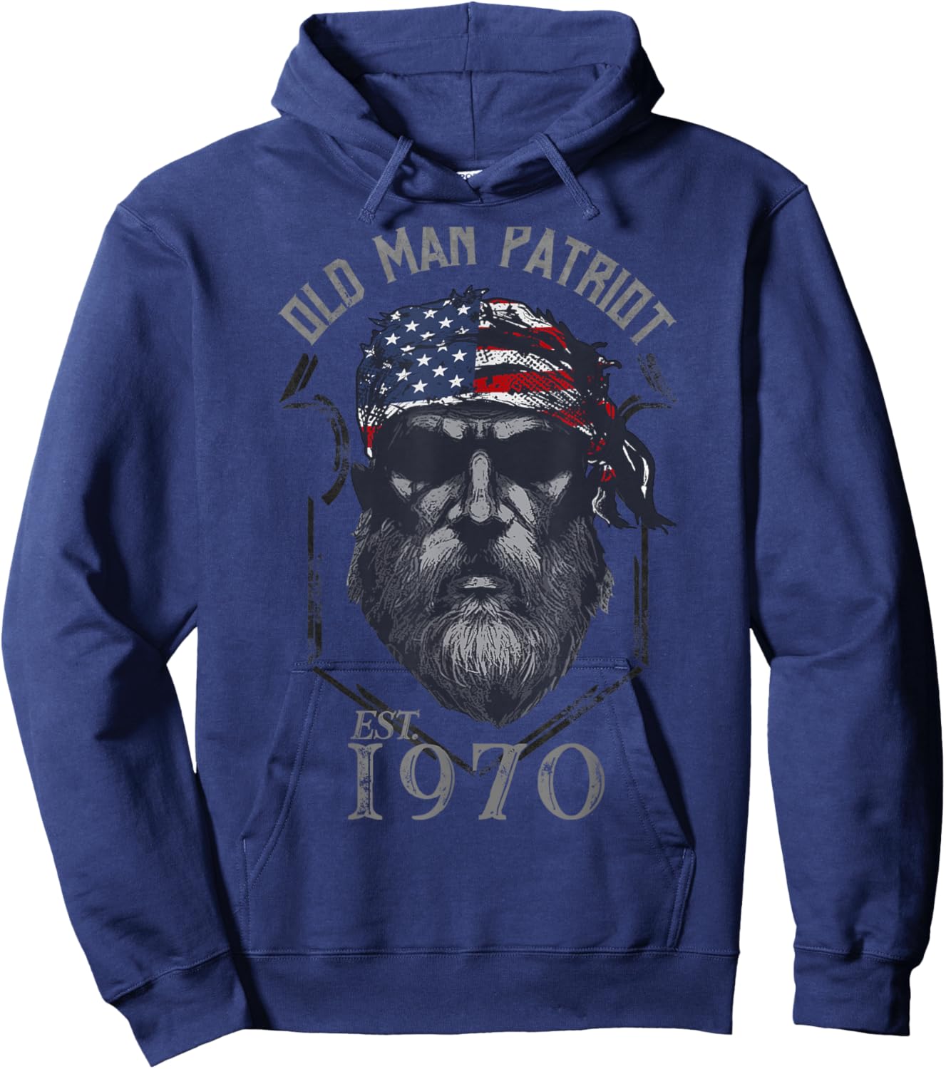 1970 Old Man Patriot Hoodie - Hoodie | Navy