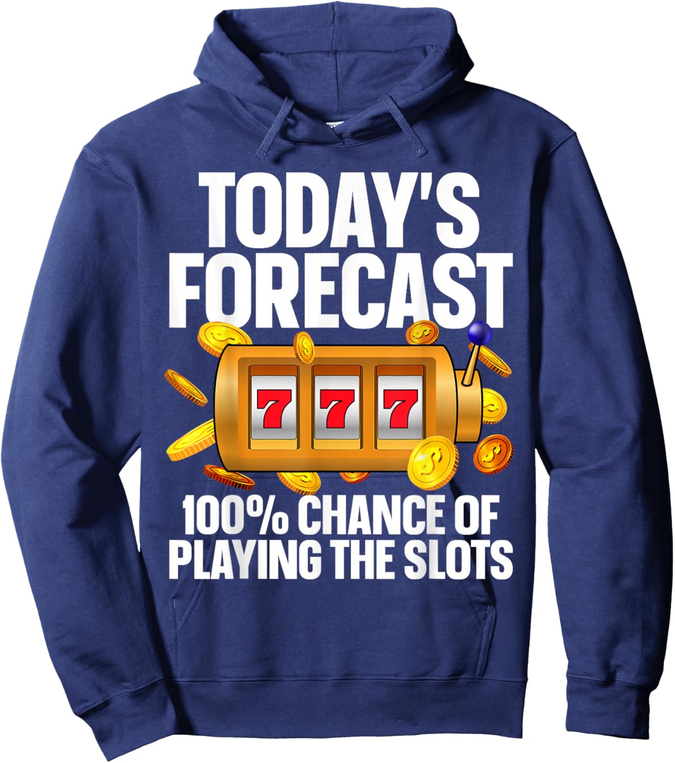 Funny Slot Machine Design Women Casino Slot Machine Hoodie - Hoodie | Navy