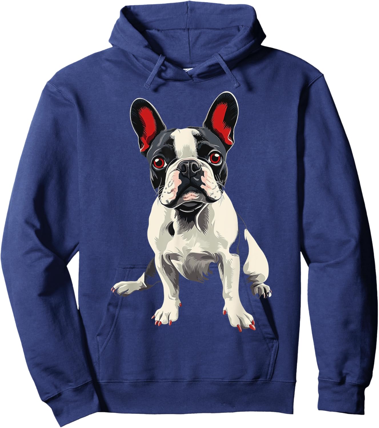 French Bulldog Dog Motif Pet Artwork French Bulldog Hoodie - Hoodie | Navy