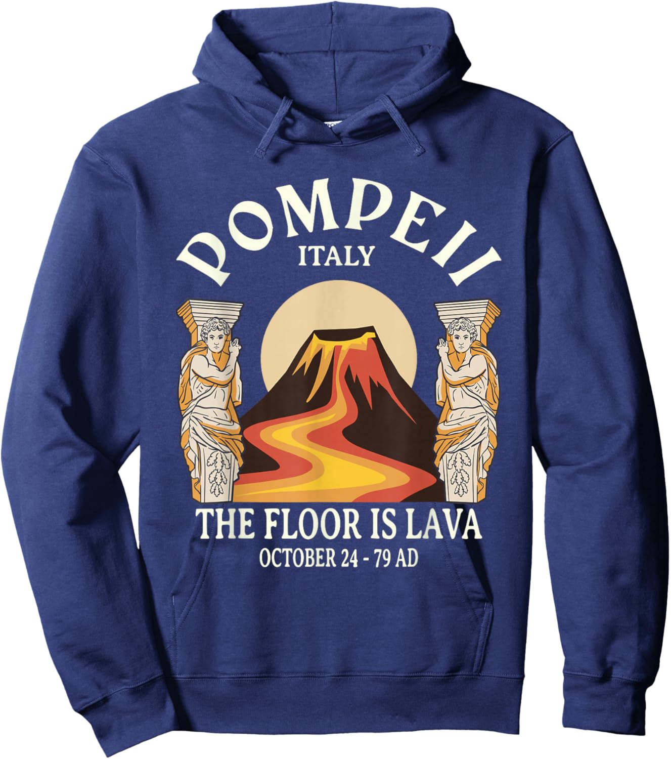 The Floor is Lava Pompeii Hoodie - Hoodie | Navy