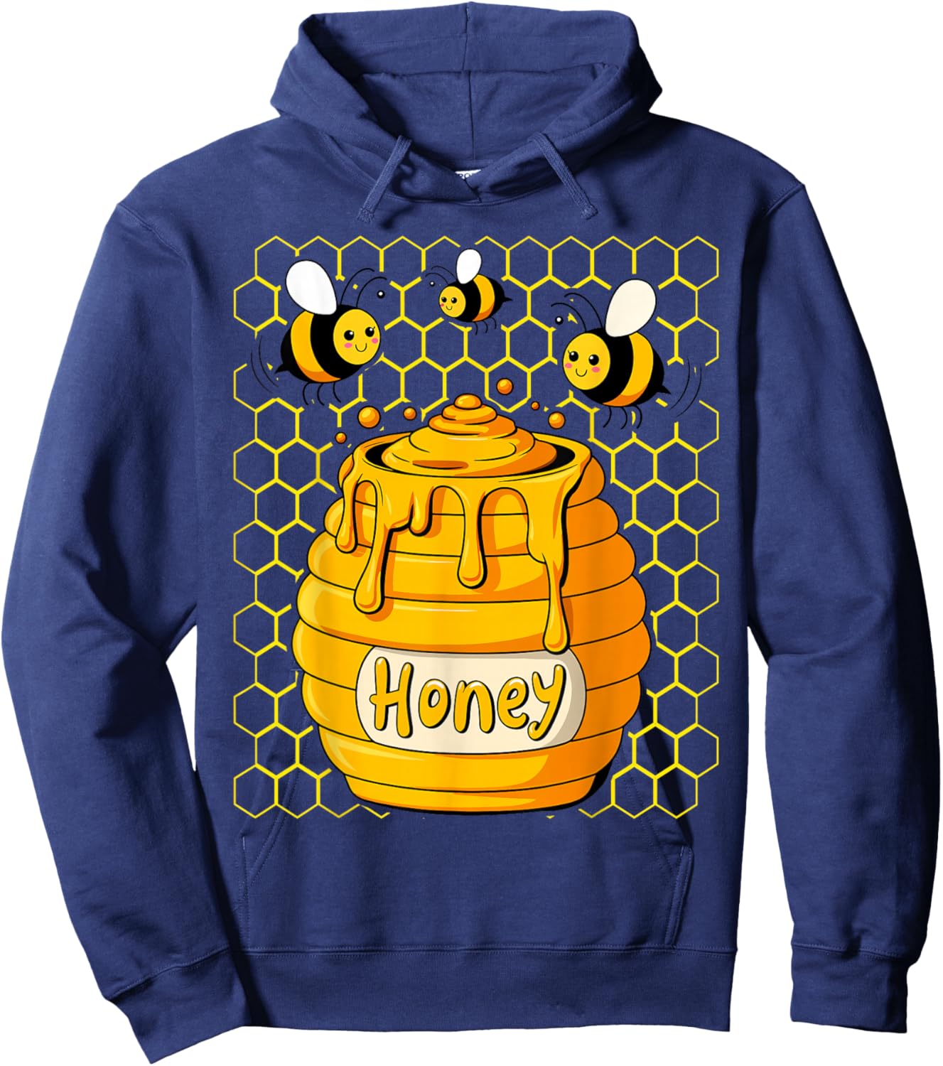 Honey Pot With Honey Bees Sweet Hoodie - Hoodie | Navy