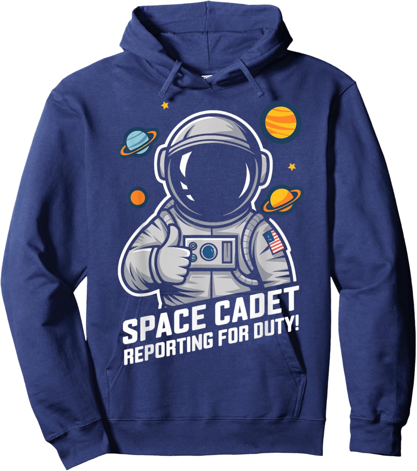 Space Cadet Reporting for Duty Fun Design for Astronauts Hoodie - Hoodie | Navy