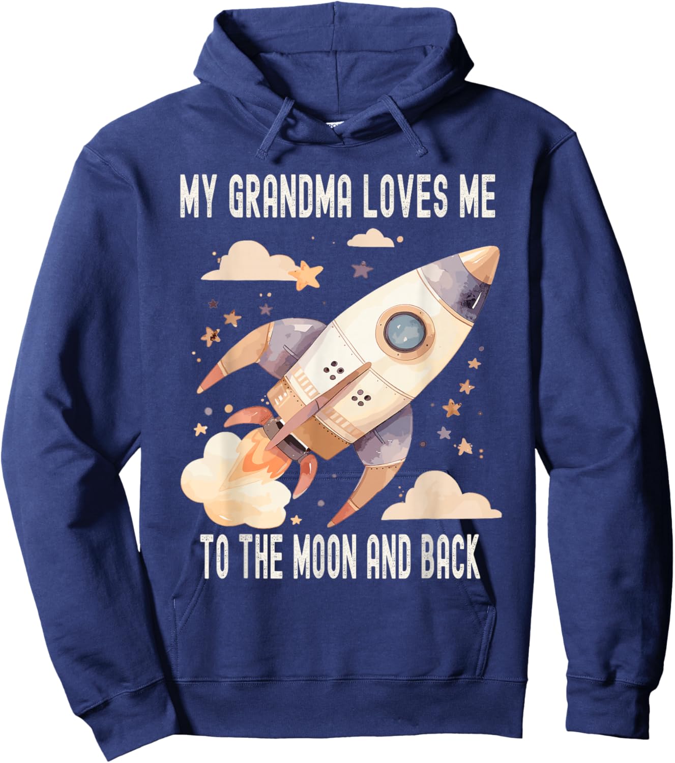 My Grandma Loves Me To The Moon And Back Hoodie - Hoodie | Navy