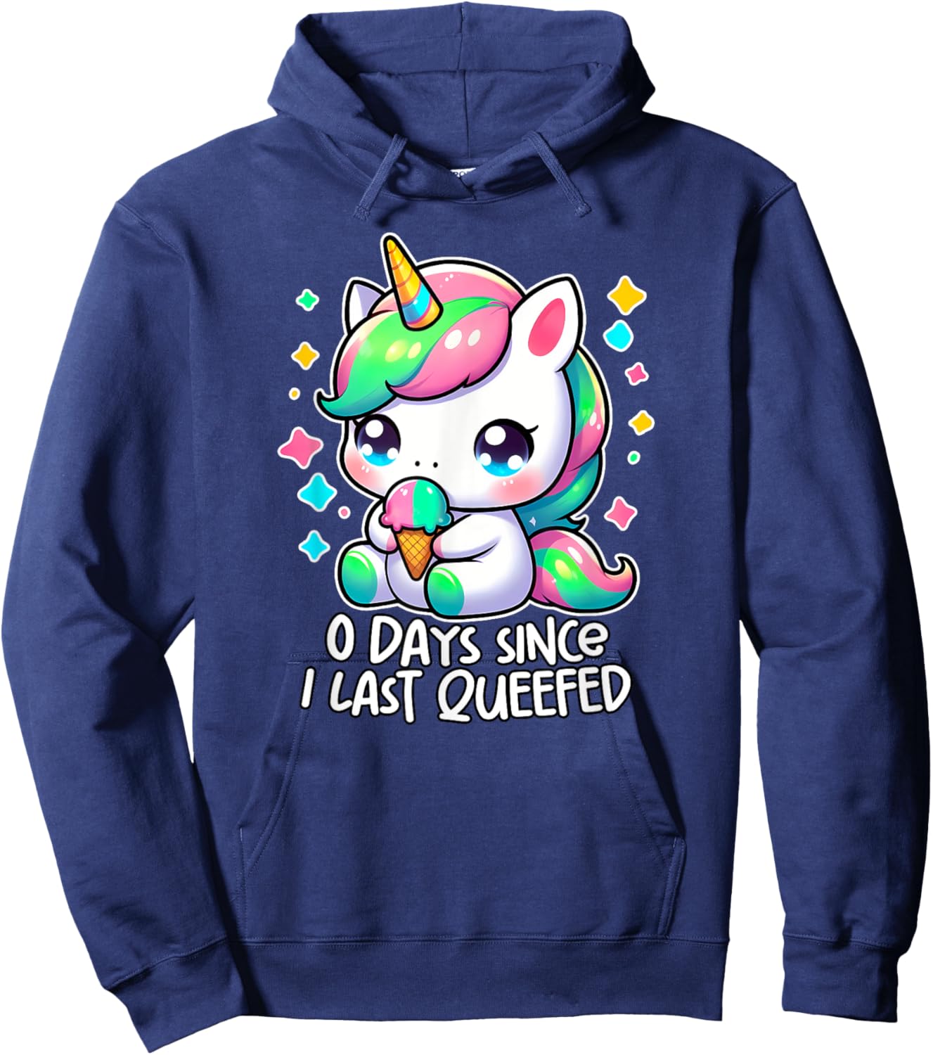0 DAYS SINCE I LAST QUEEFED oddly specific meme crude humor Hoodie - Hoodie | Navy