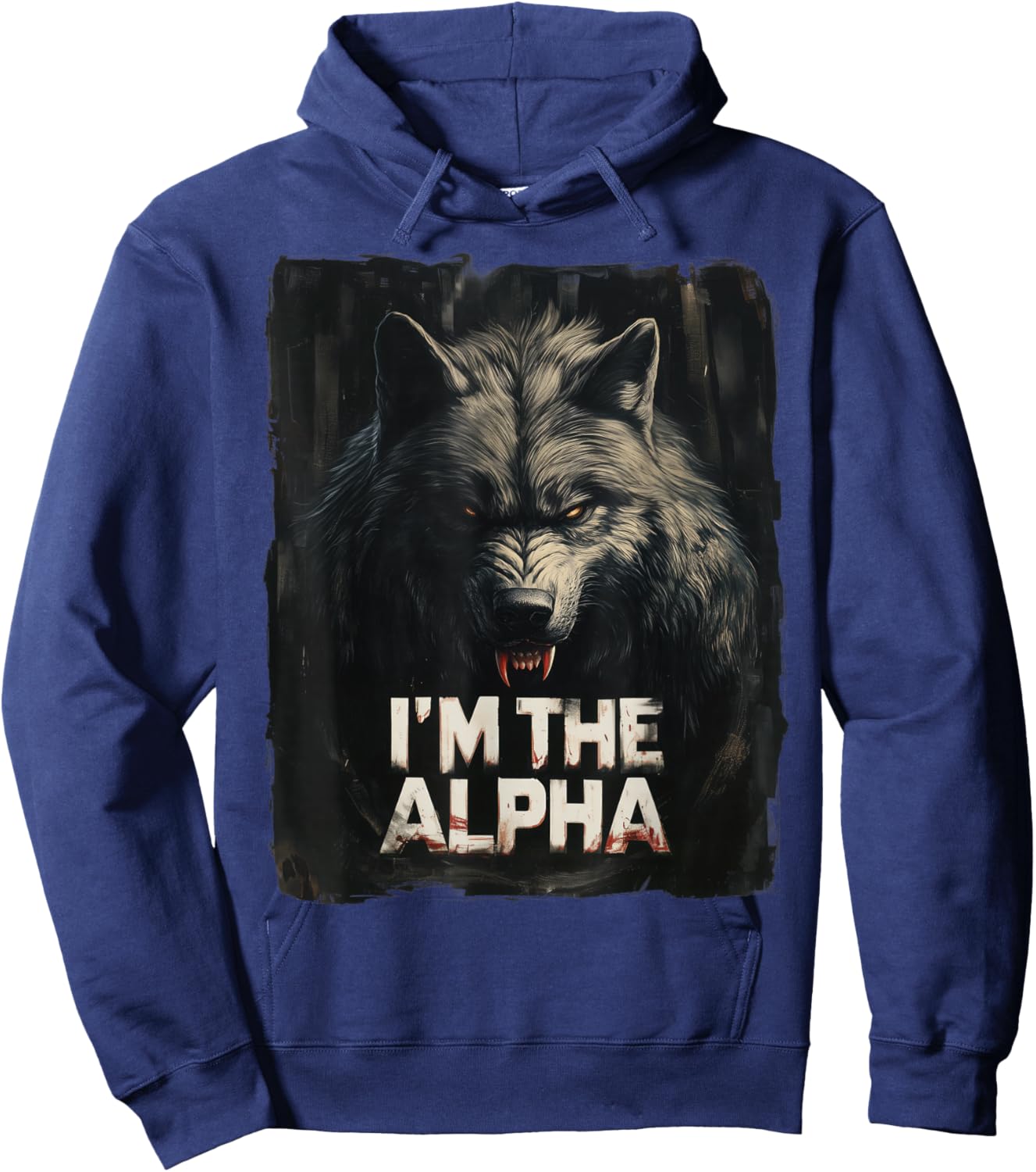 Cool I'm The Alpha Wolf Trendy Hoodie - Hoodie | Navy