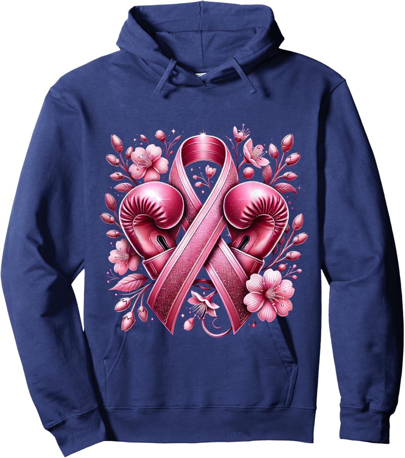 Breast Cancer Warrior Breast Cancer Awareness Month Hoodie - Hoodie | Navy