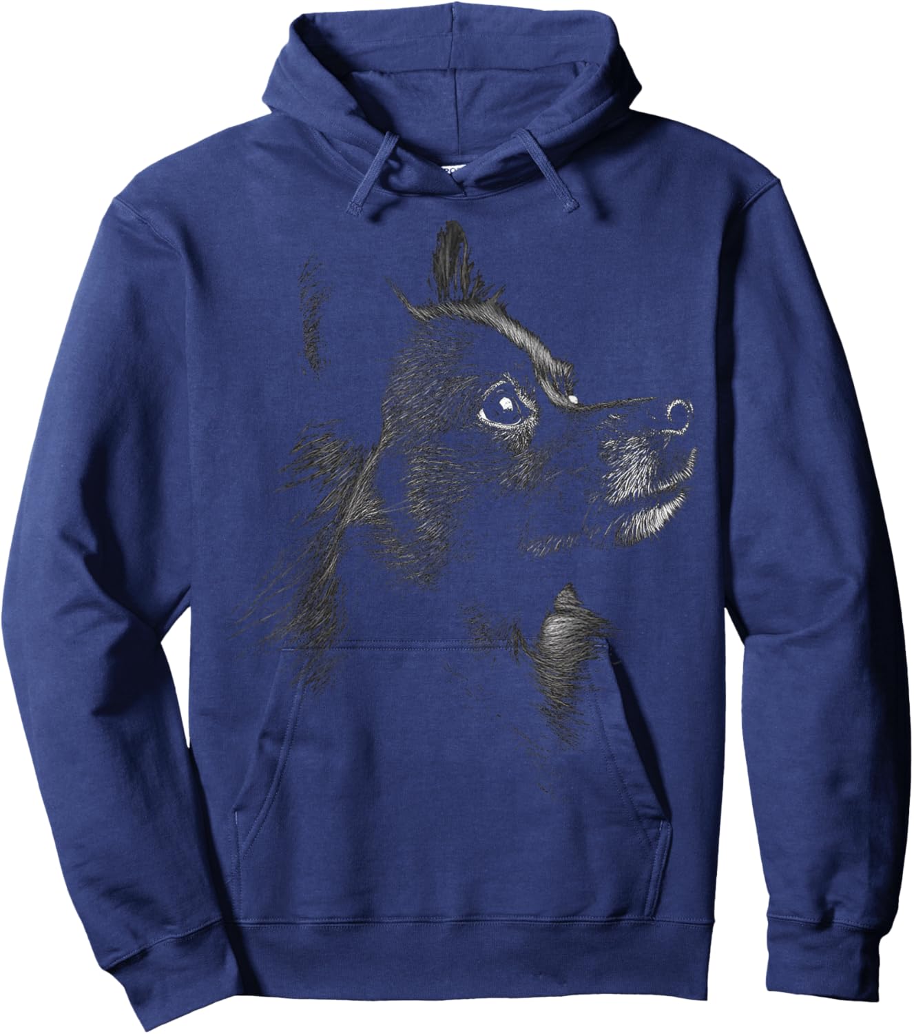 Schipperke Dog Motif Pet Art Schipperke Hoodie - Hoodie | Navy