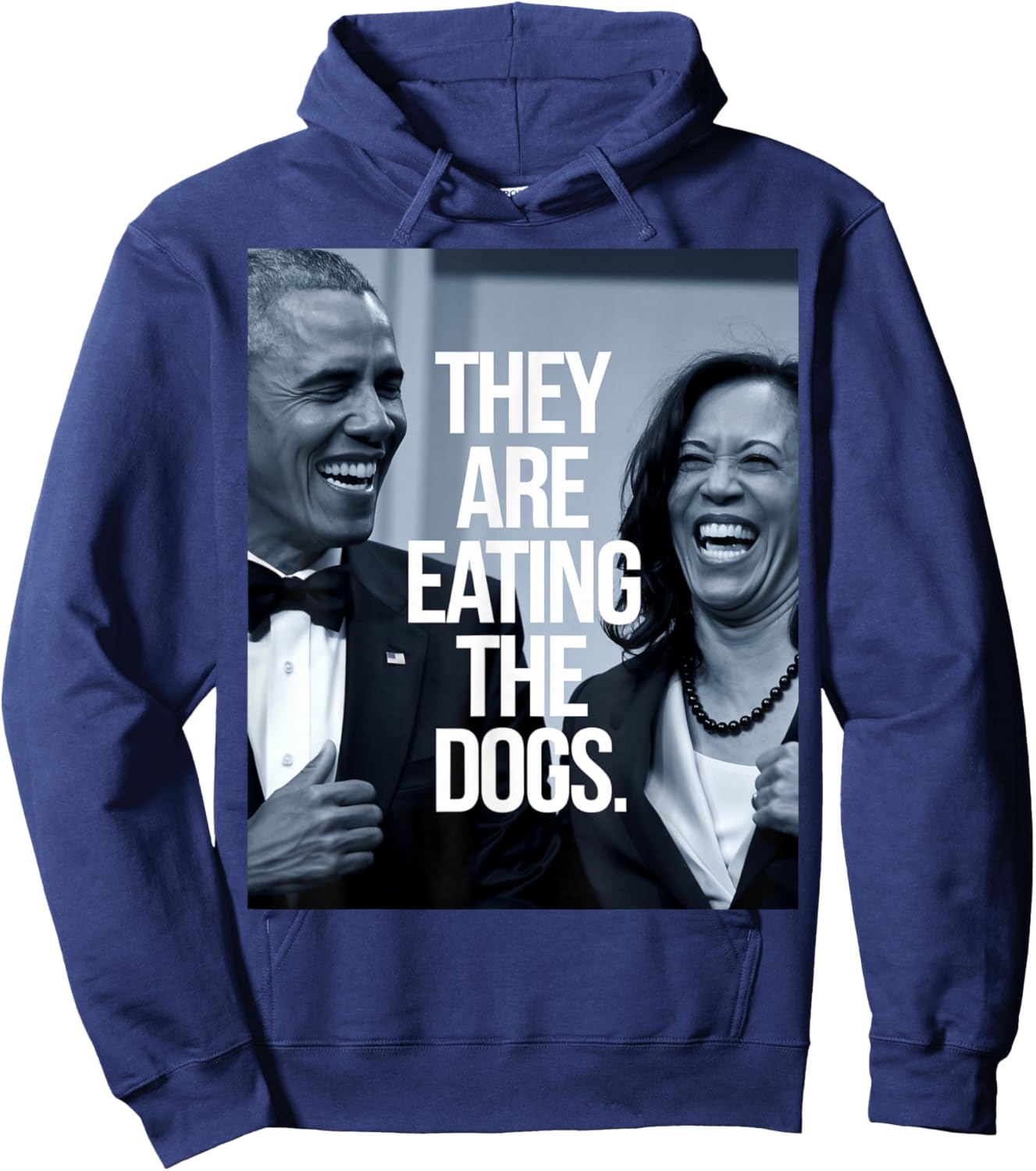 They Are Eating the Dogs, Donald Trump Kamala Harris Hoodie - Hoodie | Navy