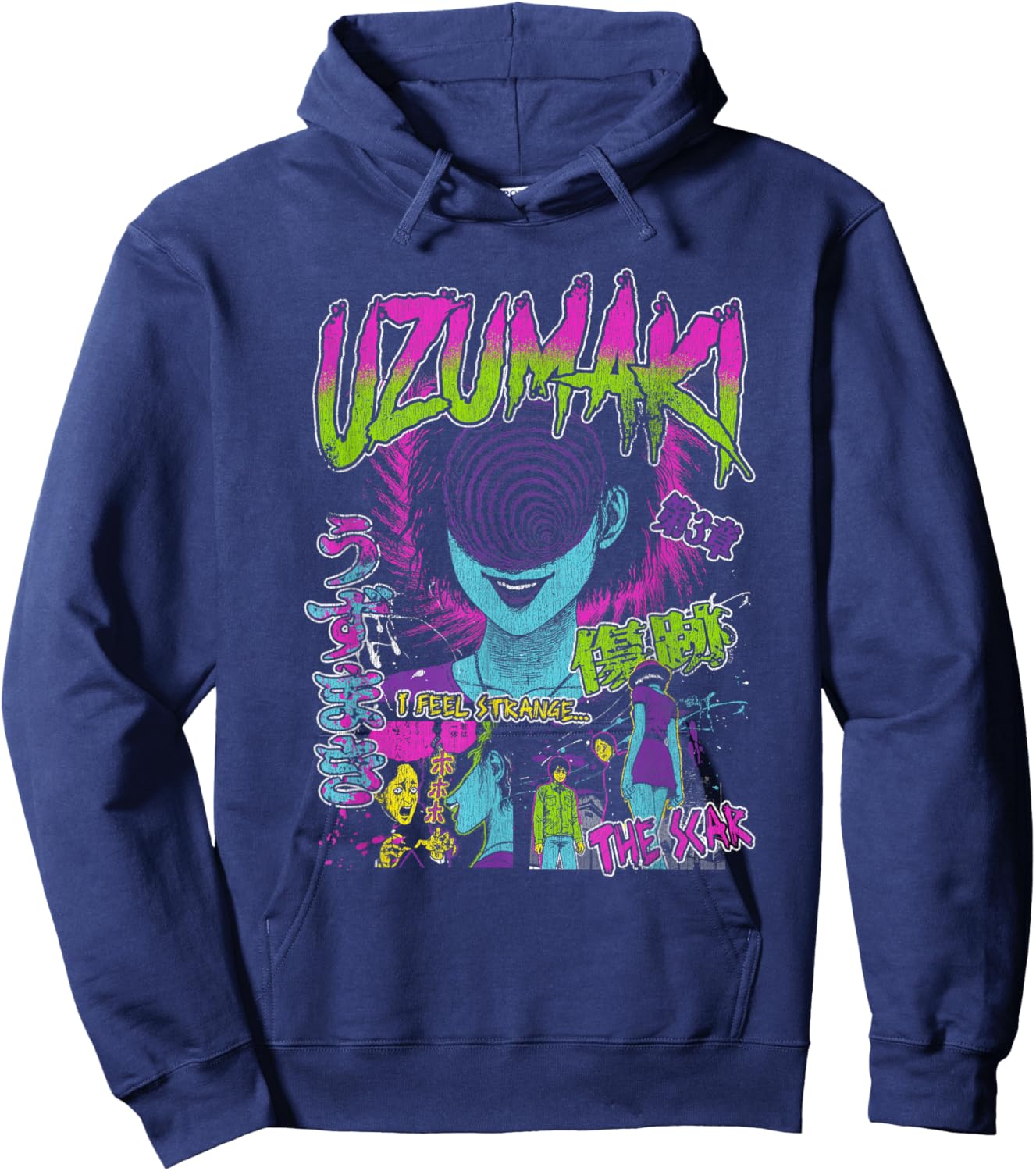 Uzumaki Junji Ito Spiral Girl Horror Manga Hoodie - Hoodie | Navy