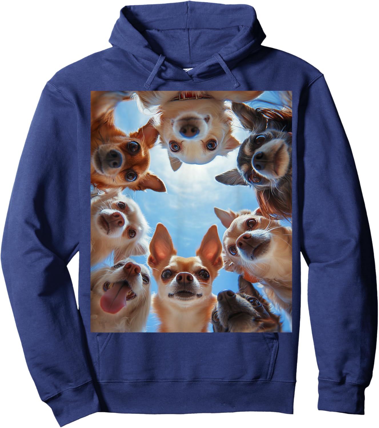 Funny Chihuahua Dog Selfie Hoodie - Hoodie | Navy