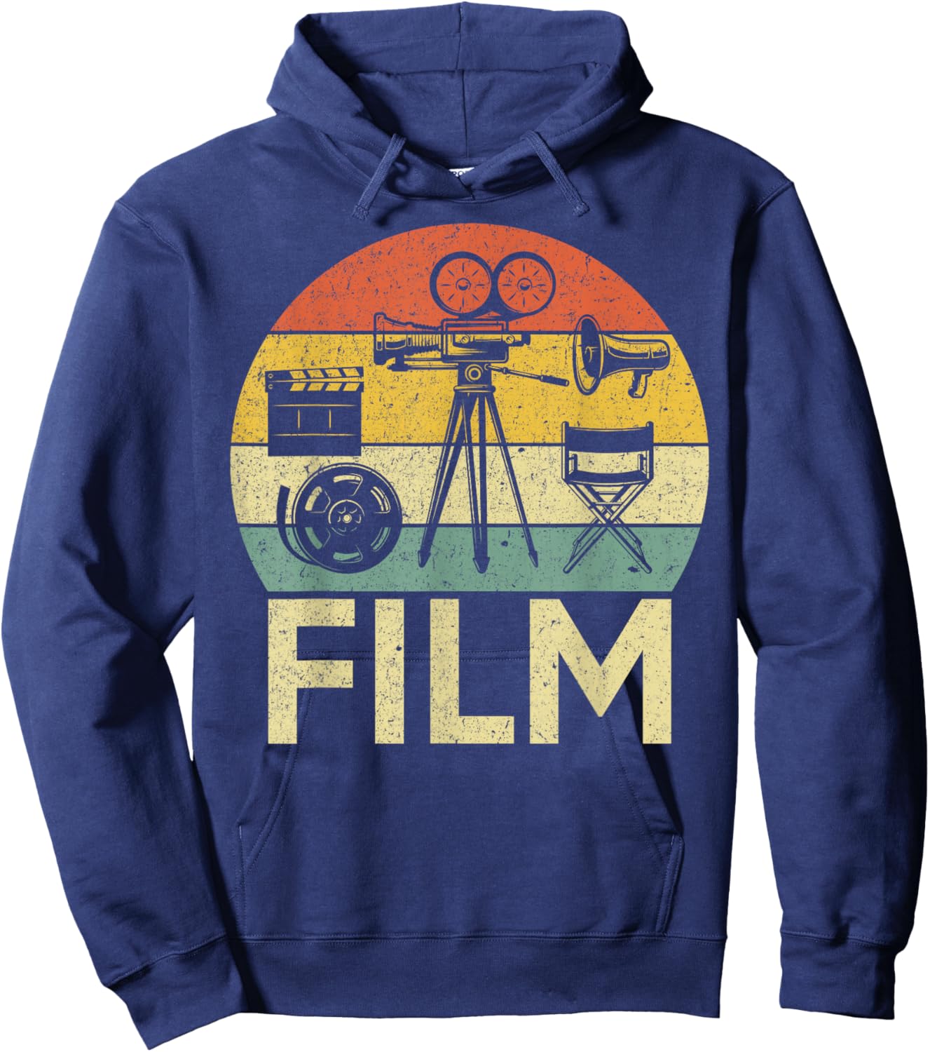 Retro Filmmaking Movie Director Cinema Maker Filmmaker Hoodie - Hoodie | Navy