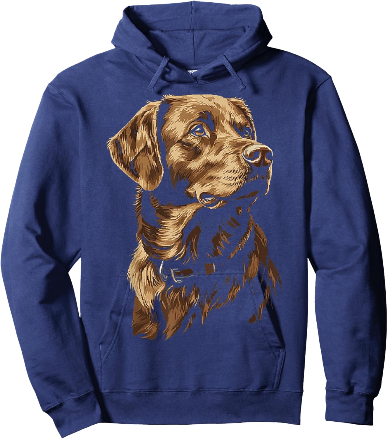 Chesapeake Bay Retriever Dog Motif Pet Illustration Hoodie - Hoodie | Navy