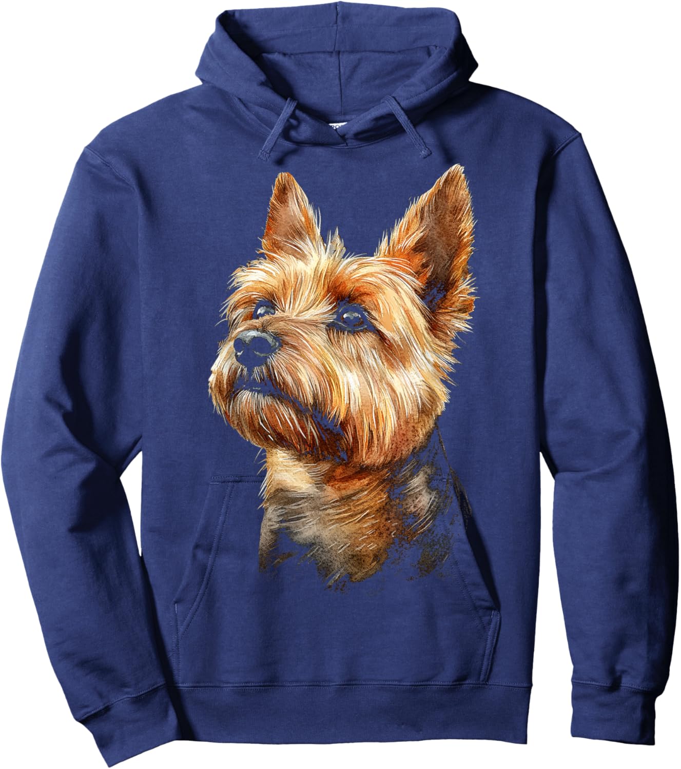 Norwich Terrier Dog Motif Pet Illustration Norwich Terrier Men Women Kids Hoodie - Hoodie | Navy