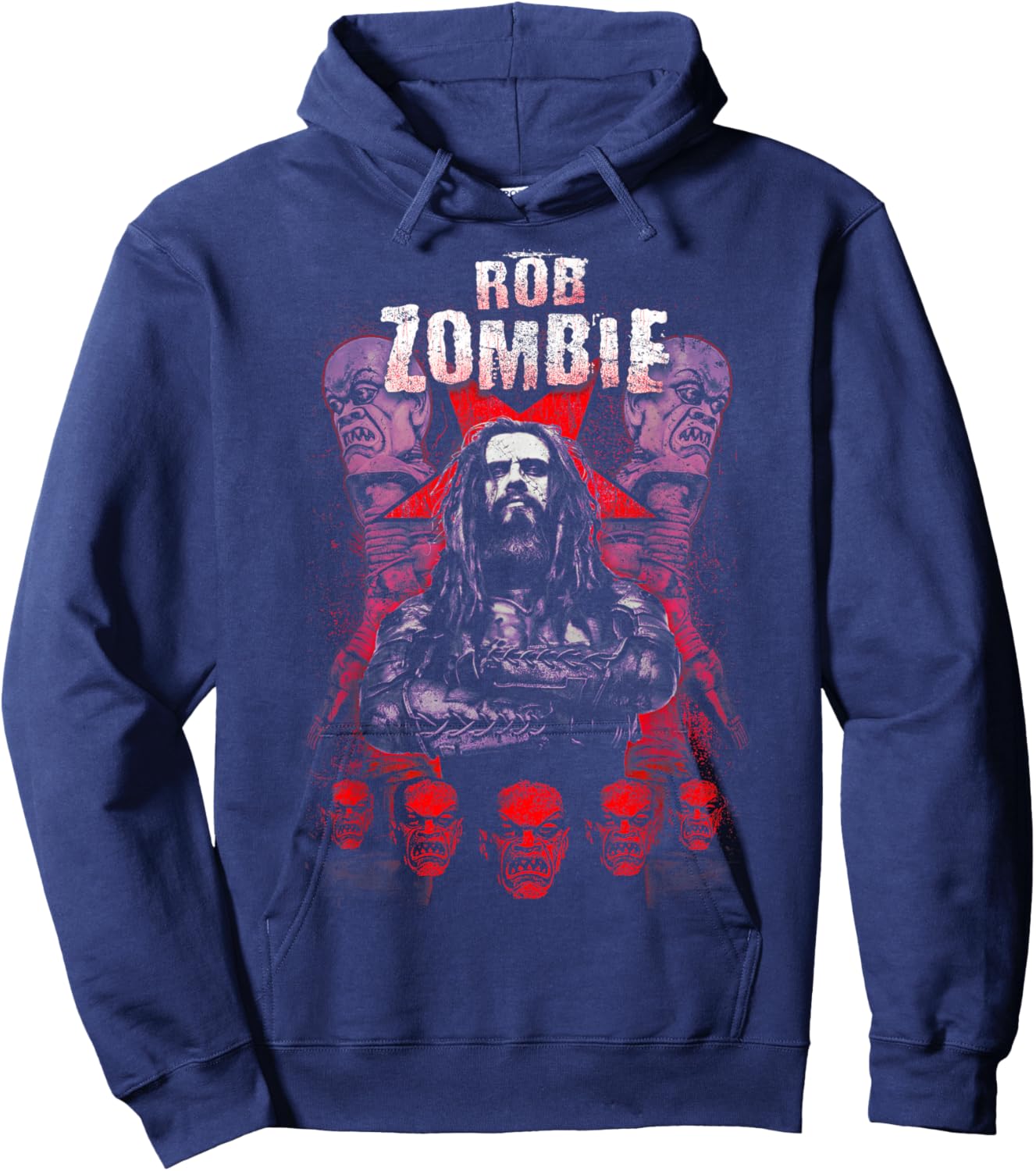 Rob Zombie Army Of Robots Hoodie - Hoodie | Navy