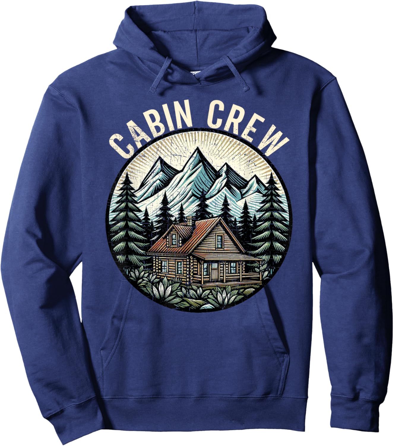 Cabin Crew Cabin Family Vacation Outdoor Nature Hoodie - Hoodie | Navy