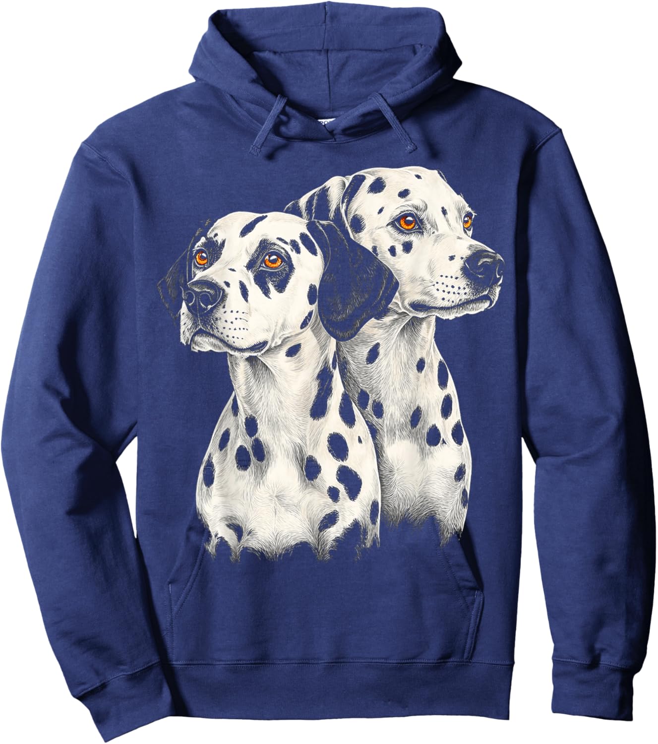 Dalmatian Dog Motif Pet Illustration Dalmatian Hoodie - Hoodie | Navy
