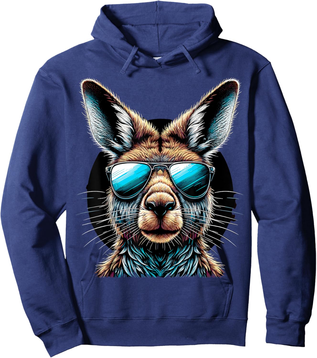Kangaroo with Sunglasses Australia Animal Hoodie - Hoodie | Navy