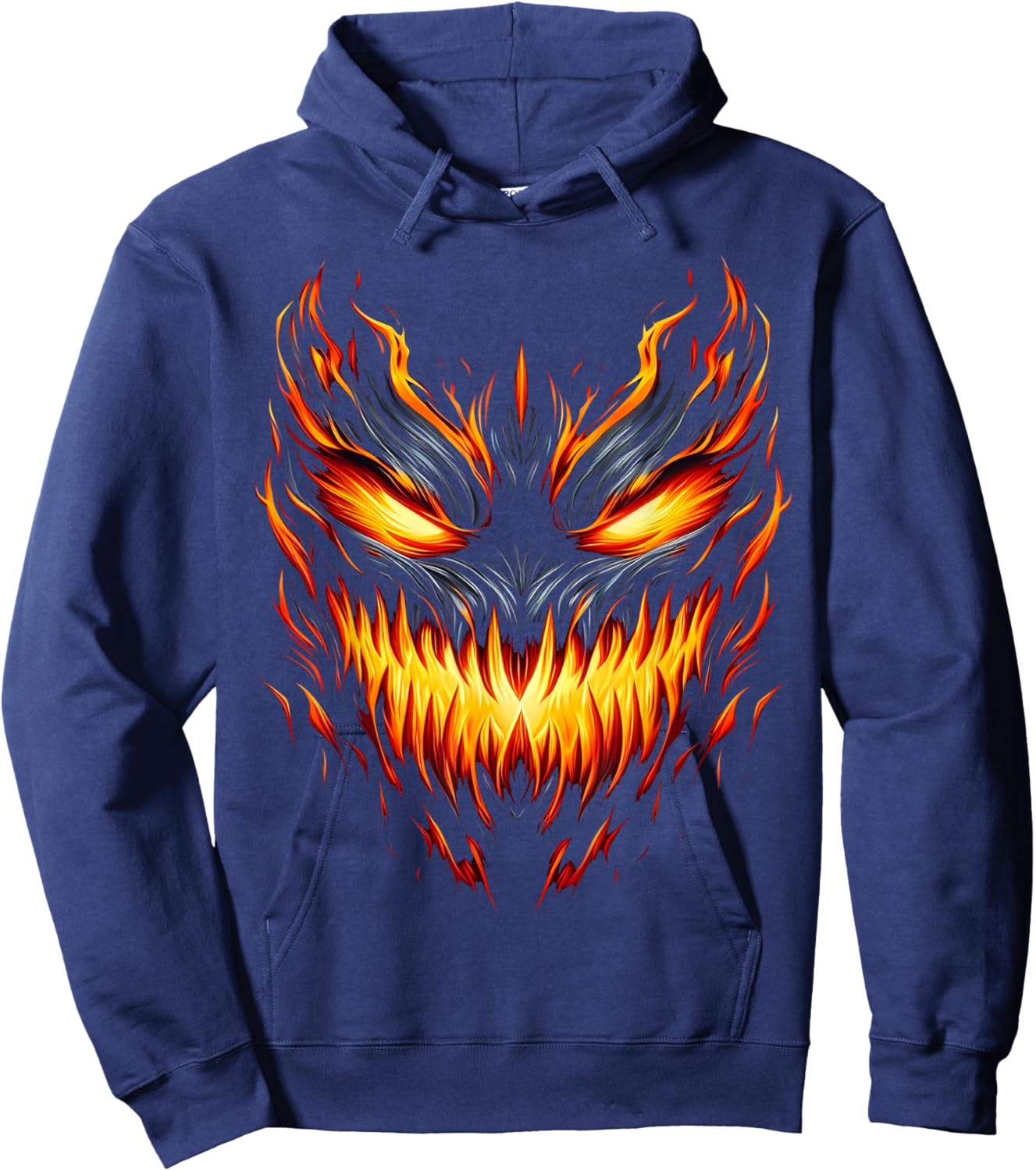 Jack o Lantern Scary Pumpkin Halloween Men Boys Kids Hoodie - Hoodie | Navy