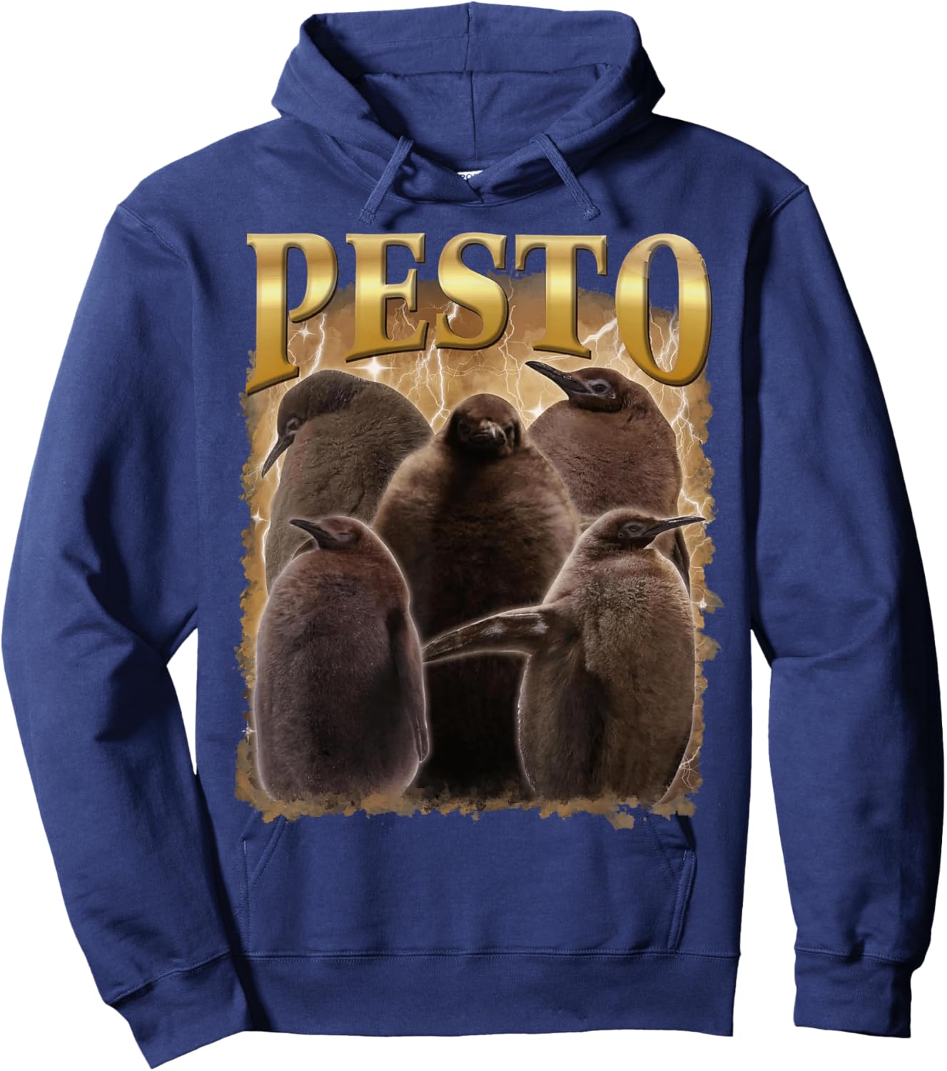Cute Pesto The Penguin, Pesto Bootleg Black Short Sleeve Classic Fit , Small, -Kids Hoodie - Hoodie | Navy