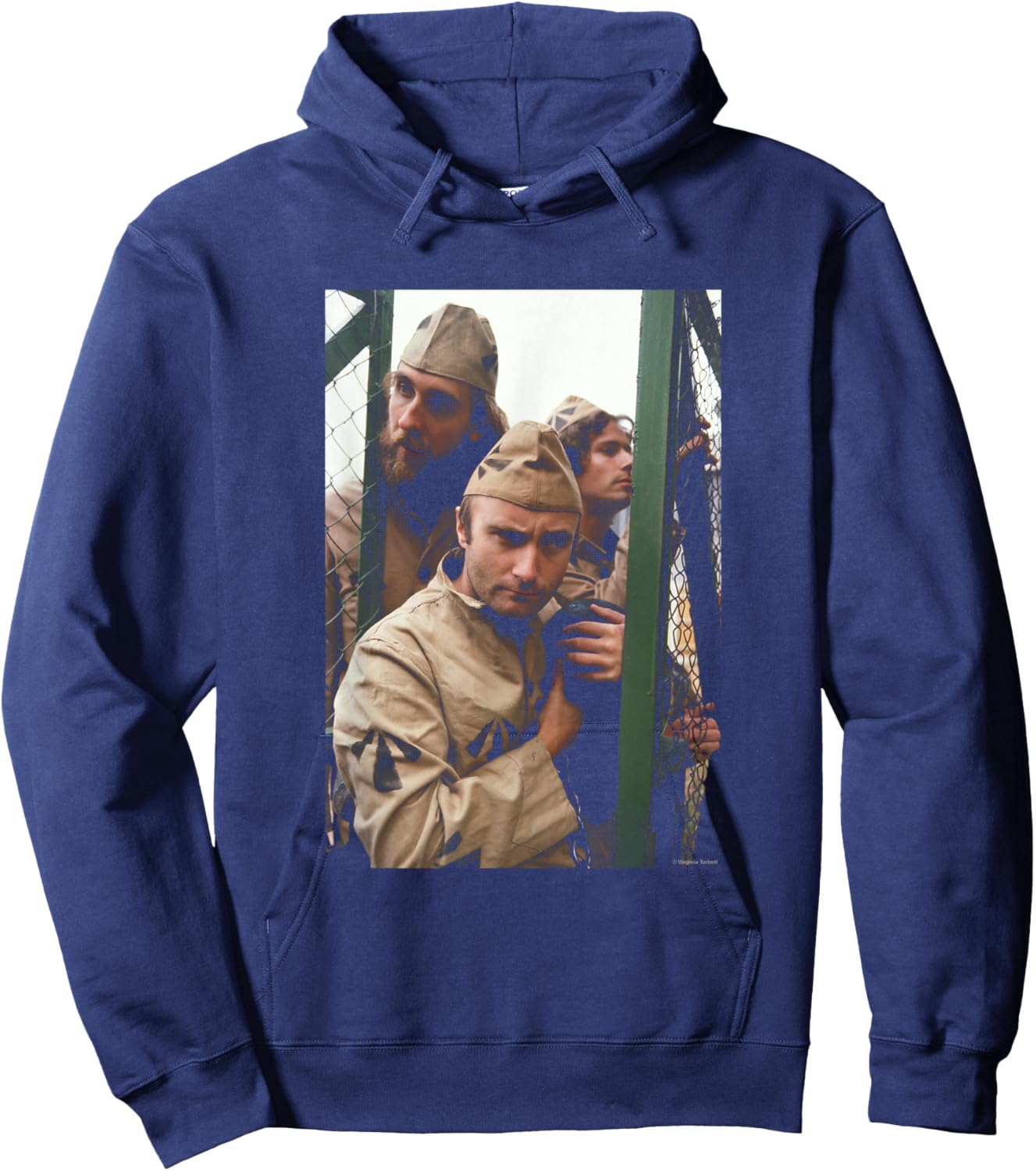 Phil Collins Of Genesis Shoot By Virgina Turbett Hoodie - Hoodie | Navy