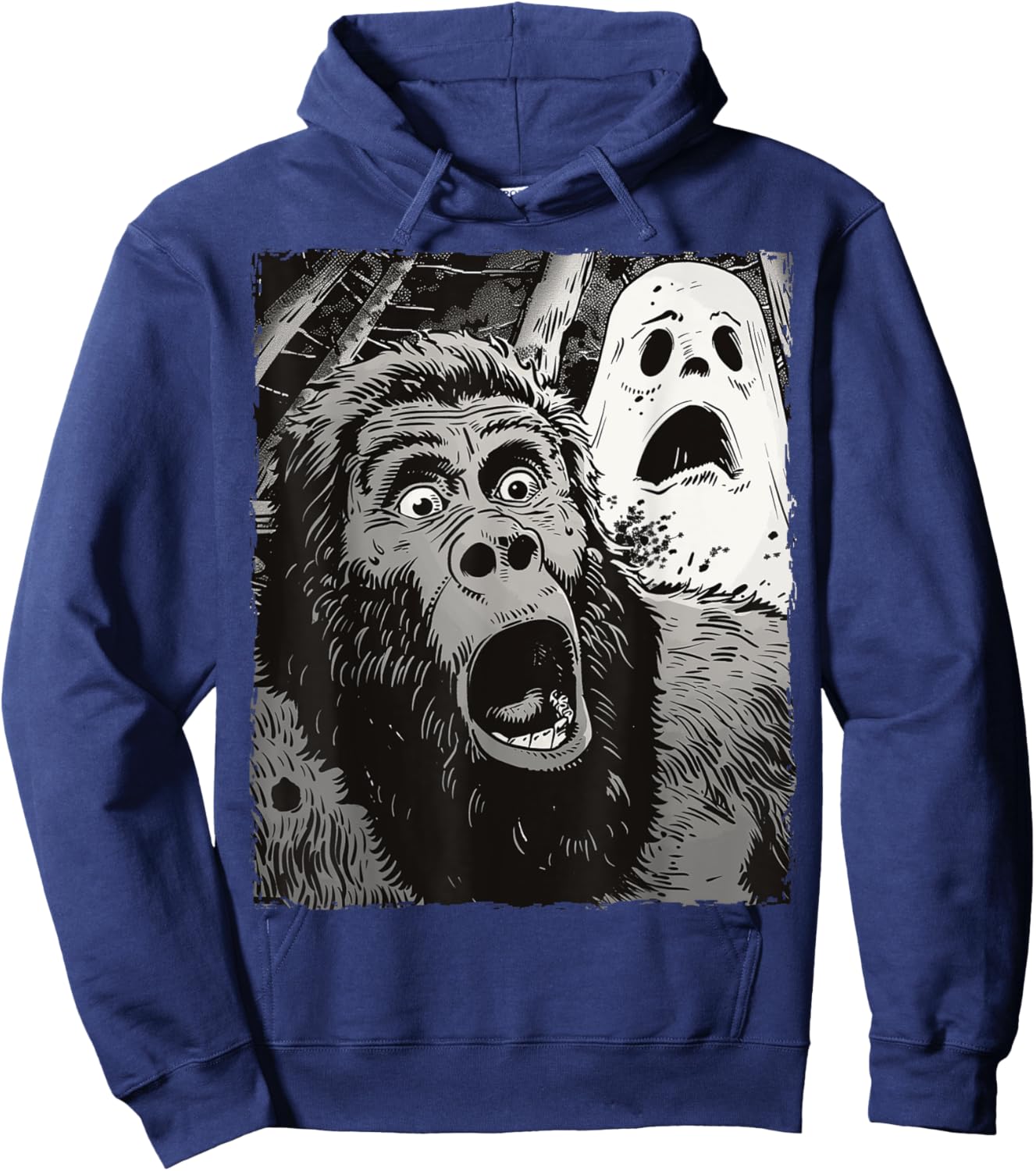 Funny Bigfoot Sasquatch Halloween Hoodie - Hoodie | Navy