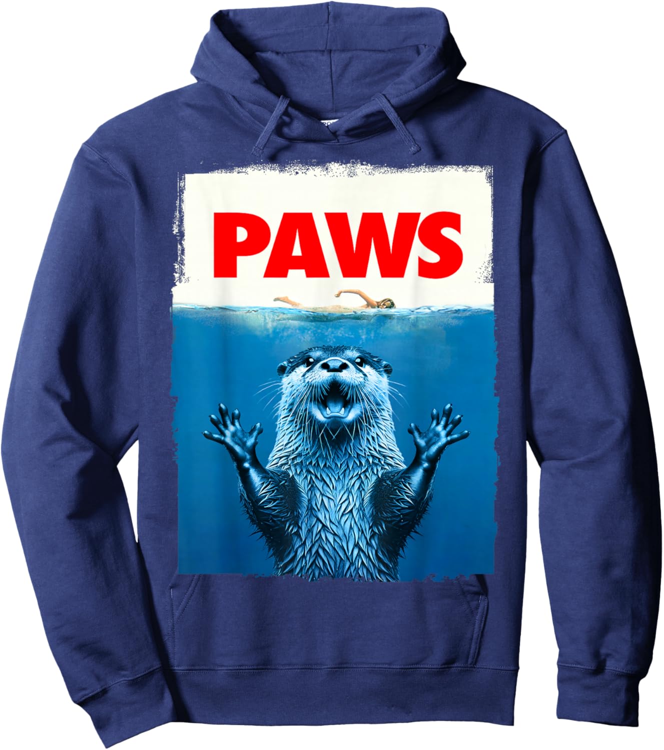Paws Otter Funny Otter Lover Gifts Women Kid Teen Hoodie - Hoodie | Navy
