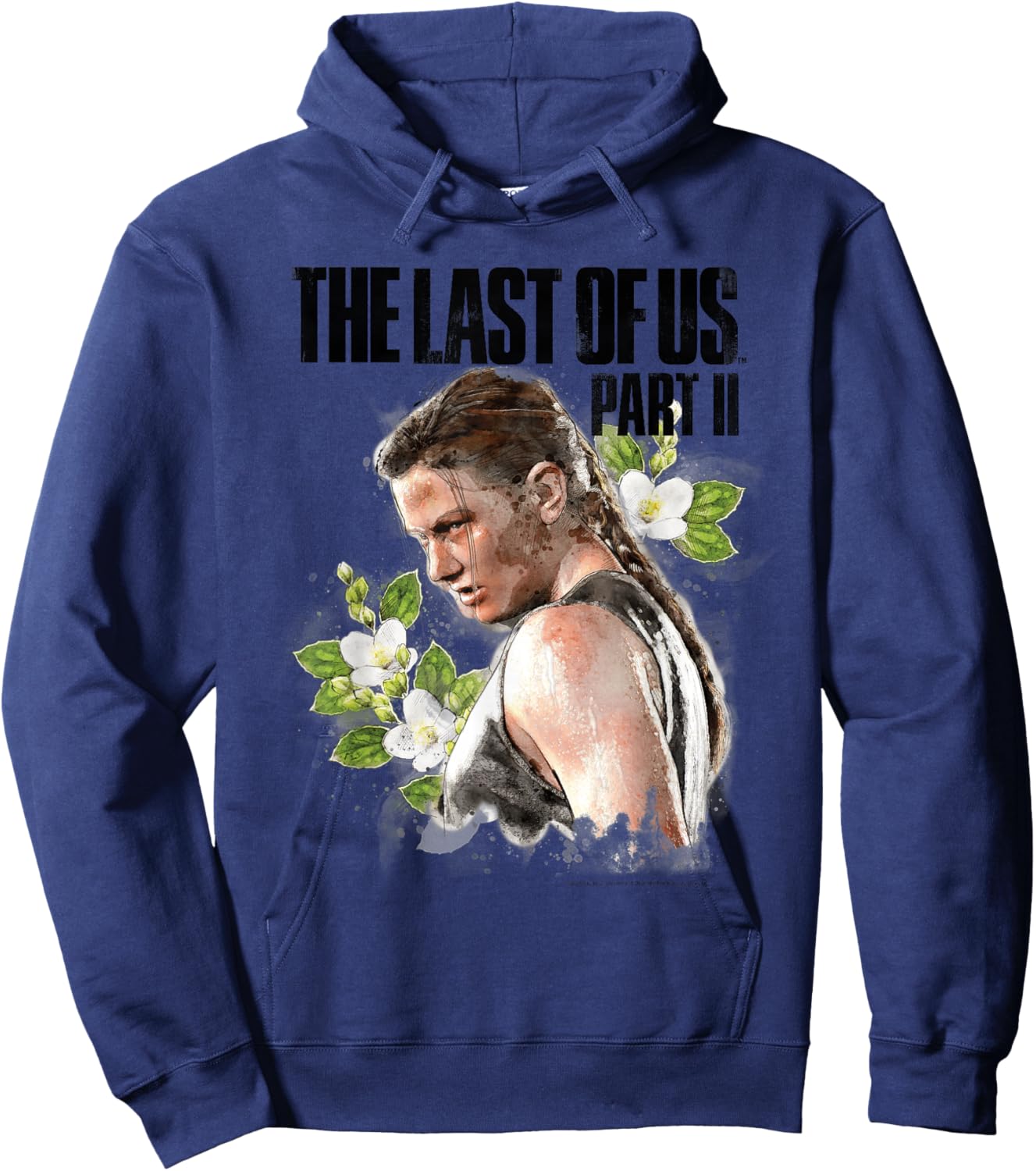 The Last of Us Abby Surrounded by Flowers Hoodie - Hoodie | Navy