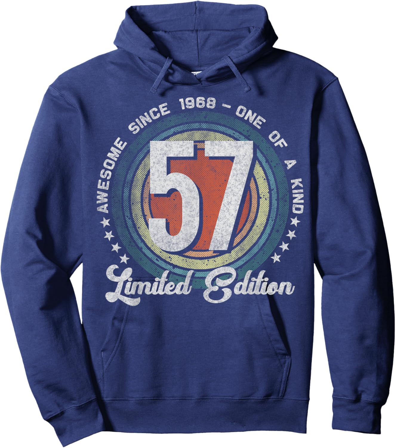 57 Year Old Gifts Vintage 1968 Limited Edition 57th Birthday Hoodie - Hoodie | Navy