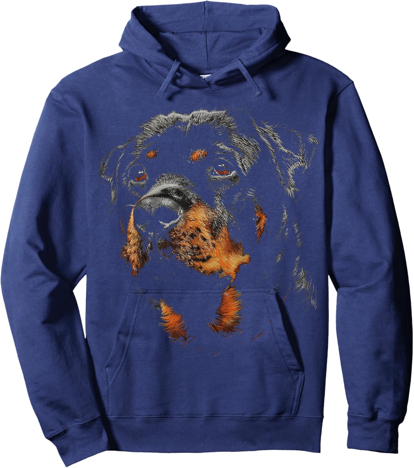 Rottweiler Dog Graphic Pet Illustration Rottweiler Men Women Kids Hoodie - Hoodie | Navy