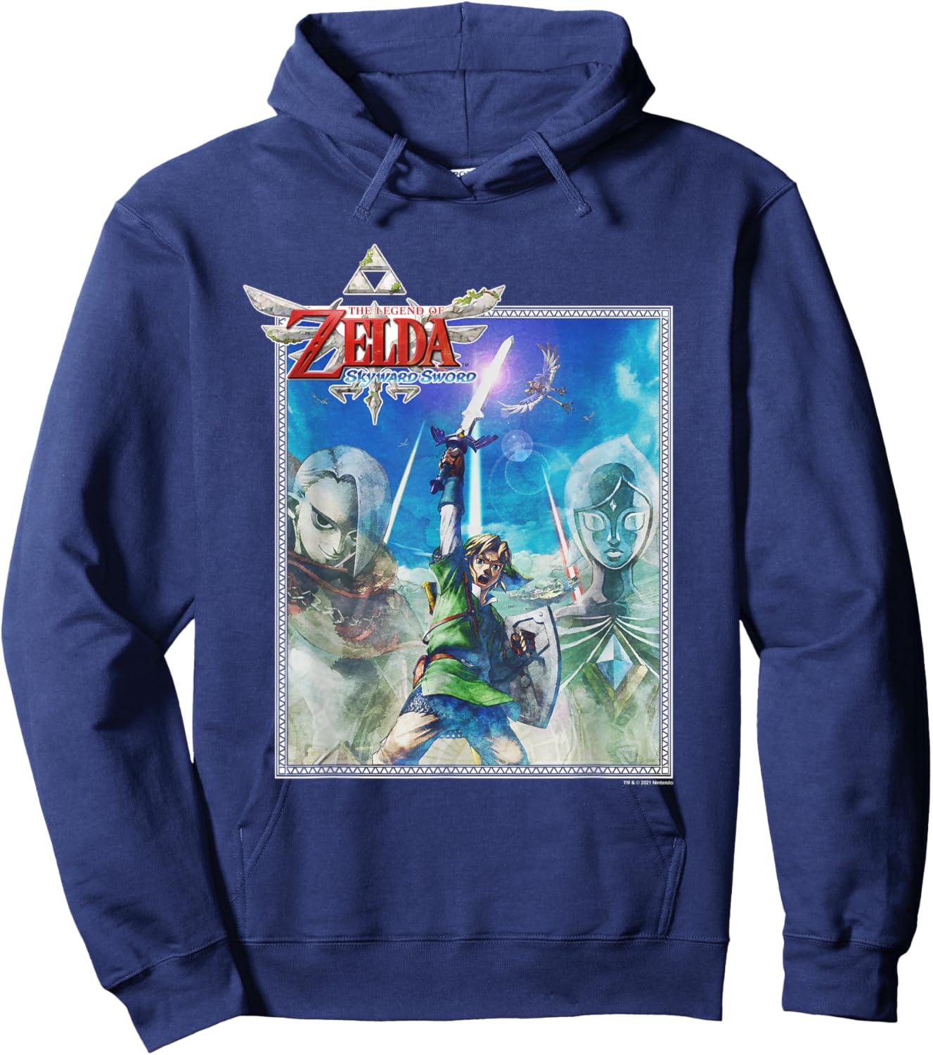 The Legend of Zelda The Skyward Sword Hyrule Poster Hoodie - Hoodie | Navy