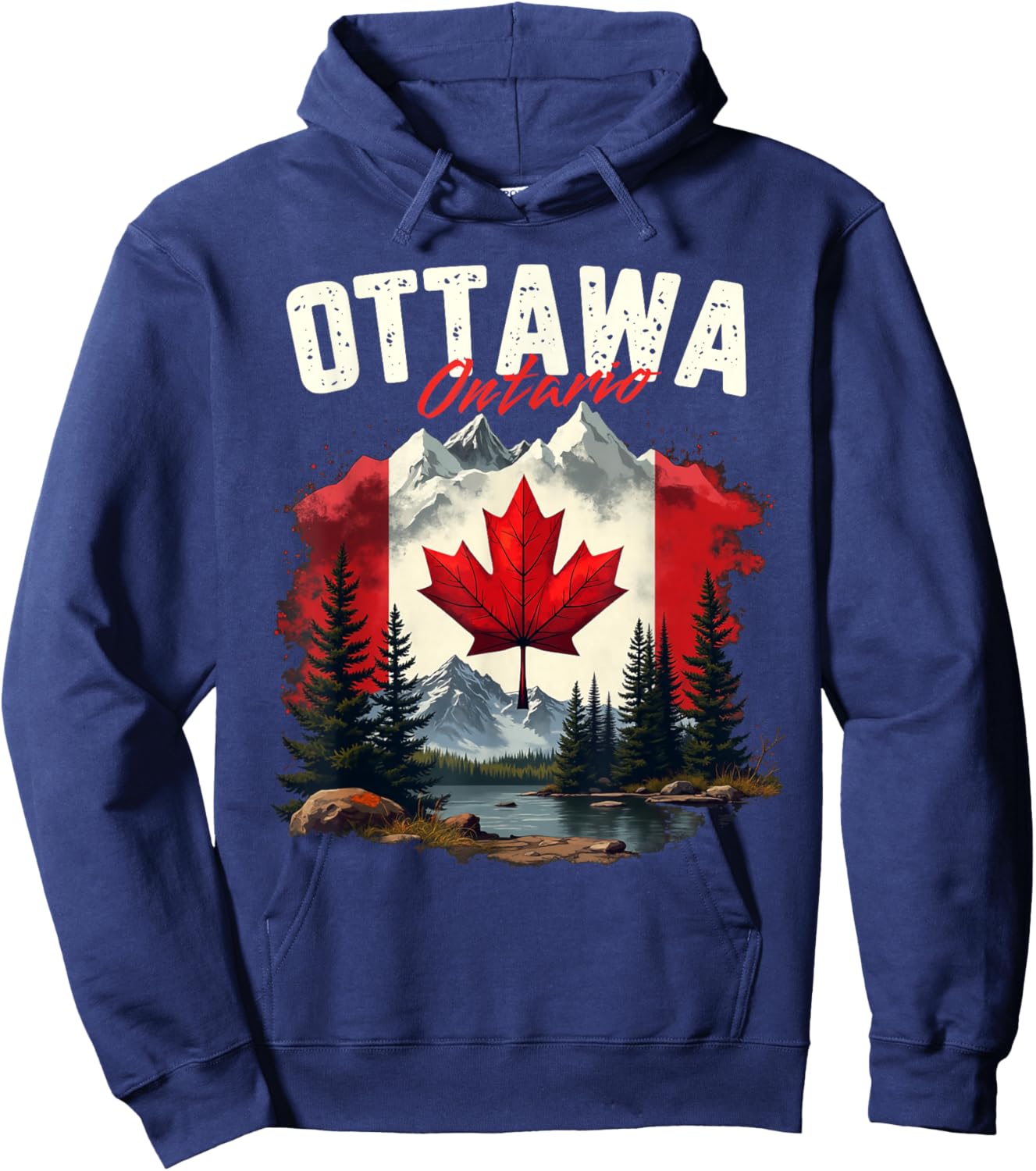 Ottawa Ontario Canada Vacation Travel Souvenir Hoodie - Hoodie | Navy