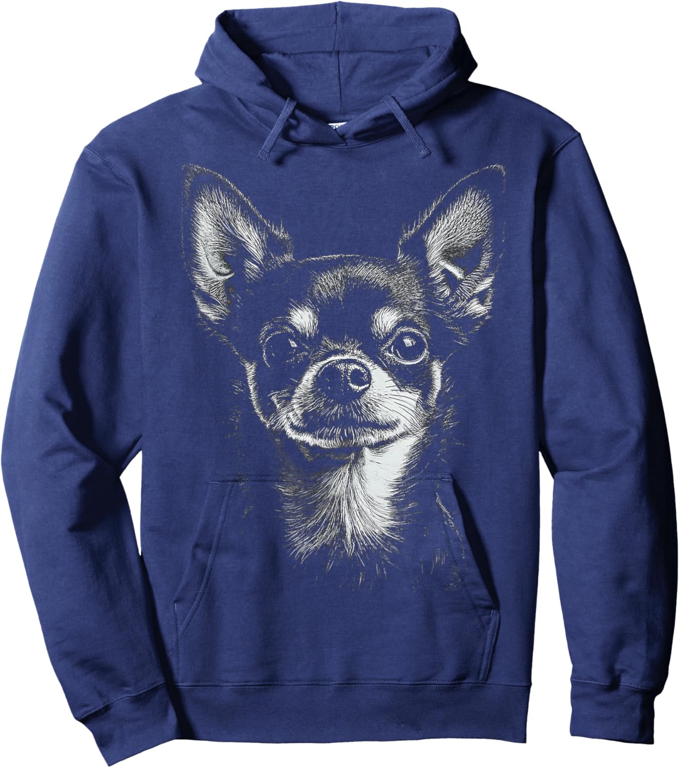Chihuahua Dog Motif Pet Artwork Chihuahua Hoodie - Hoodie | Navy