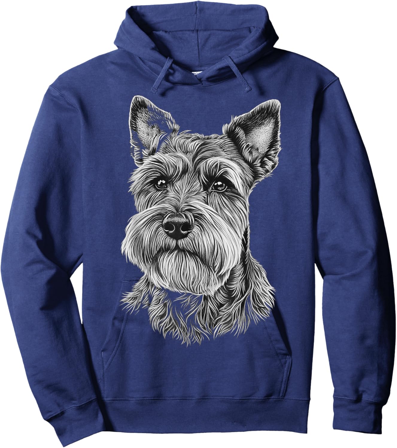 Miniature Schnauzer Dog Motif Pet Miniature Schnauzer Men Women Kids Hoodie - Hoodie | Navy