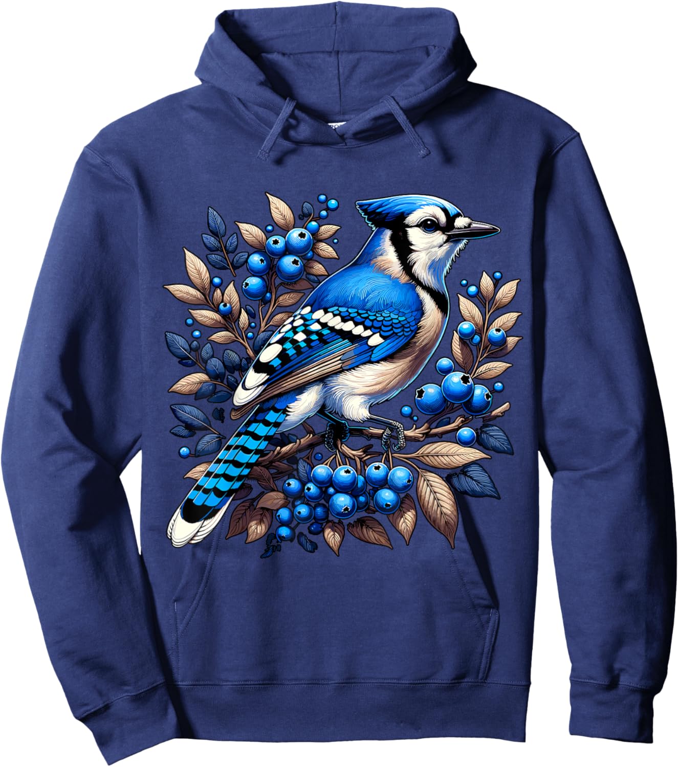Blue Jay Bird Hoodie - Hoodie | Navy