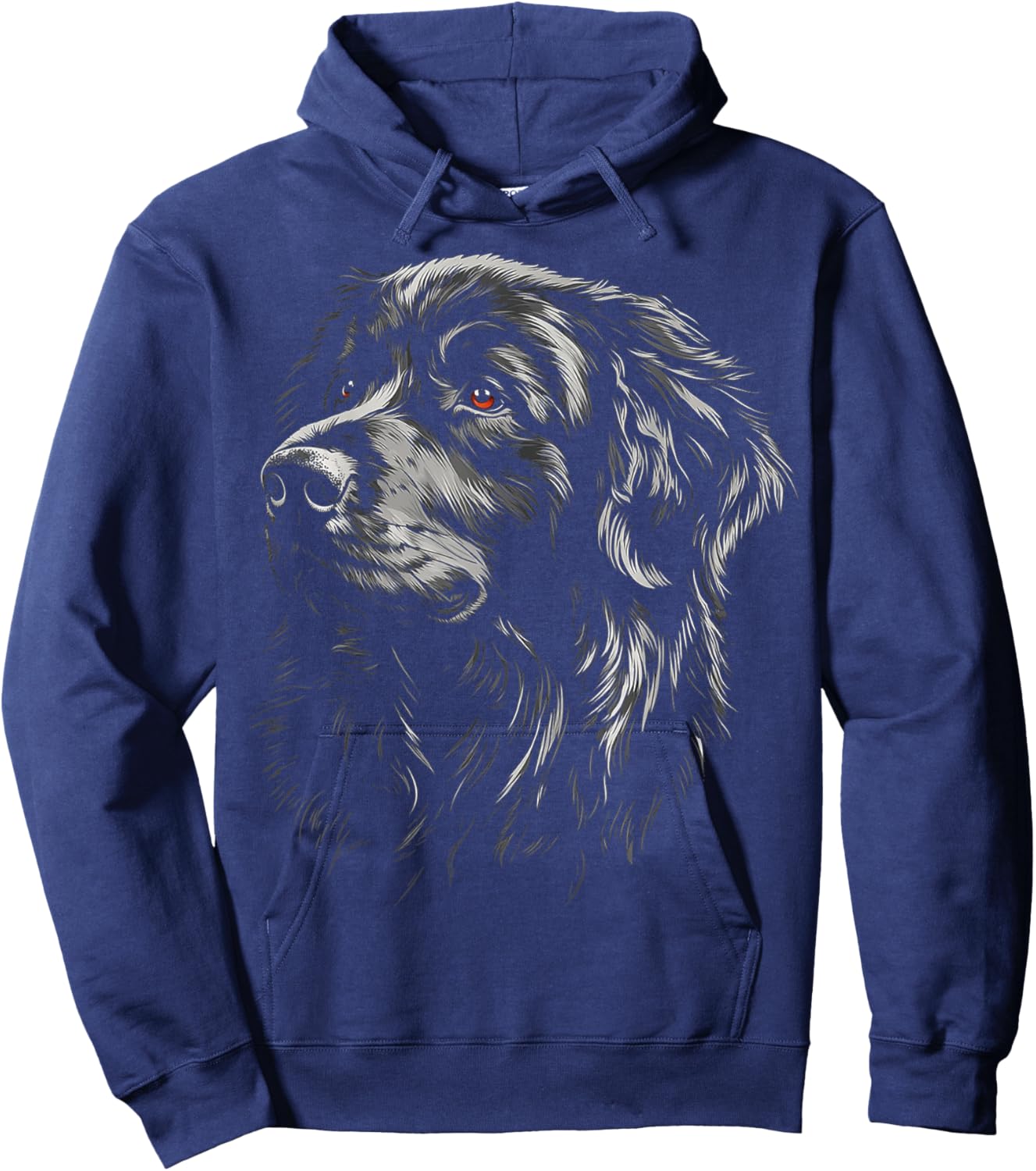 Newfoundland Dog Graphic Pet Art Newfoundland Hoodie - Hoodie | Navy