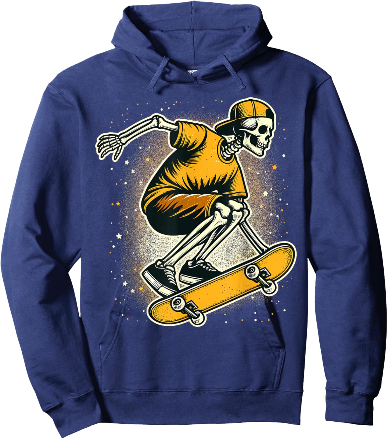 Halloween Skeleton Skater Skateboard Hoodie - Hoodie | Navy
