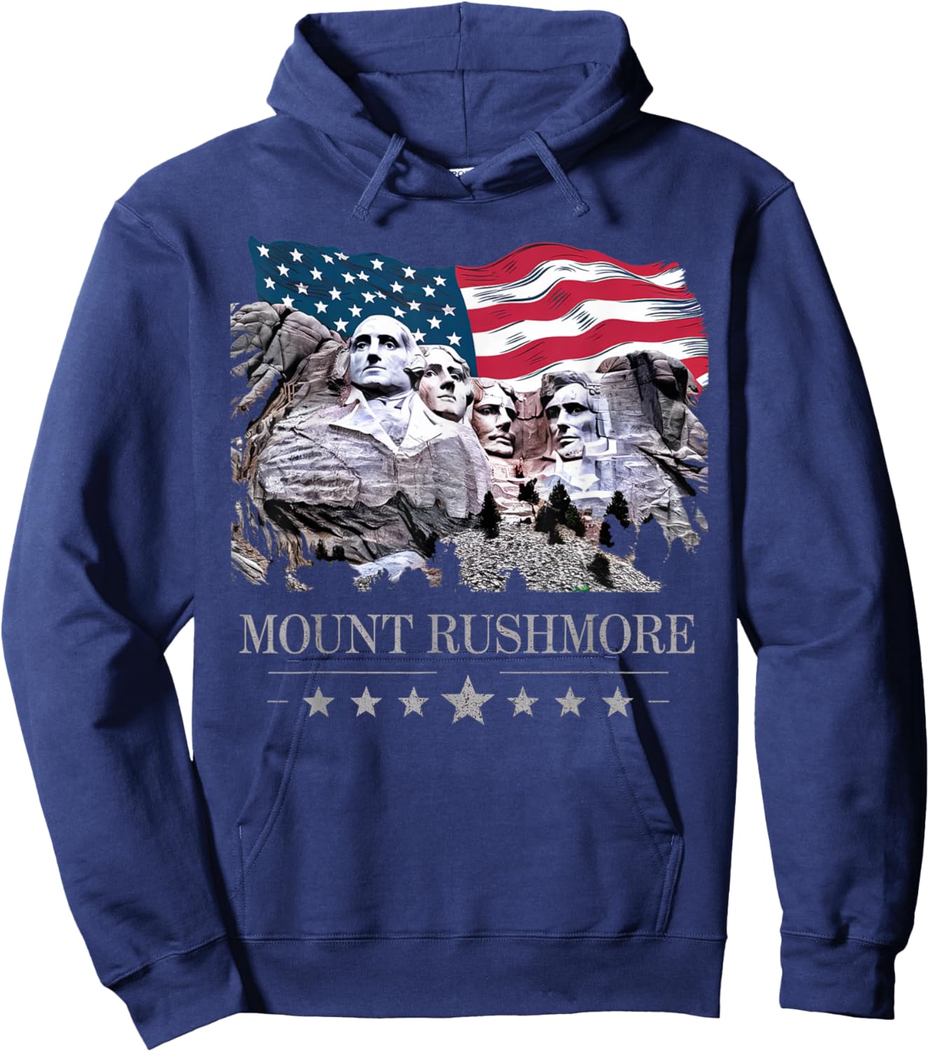 Mount Mt Rushmore South Dakota Souvenir USA Adventure Lover Hoodie - Hoodie | Navy
