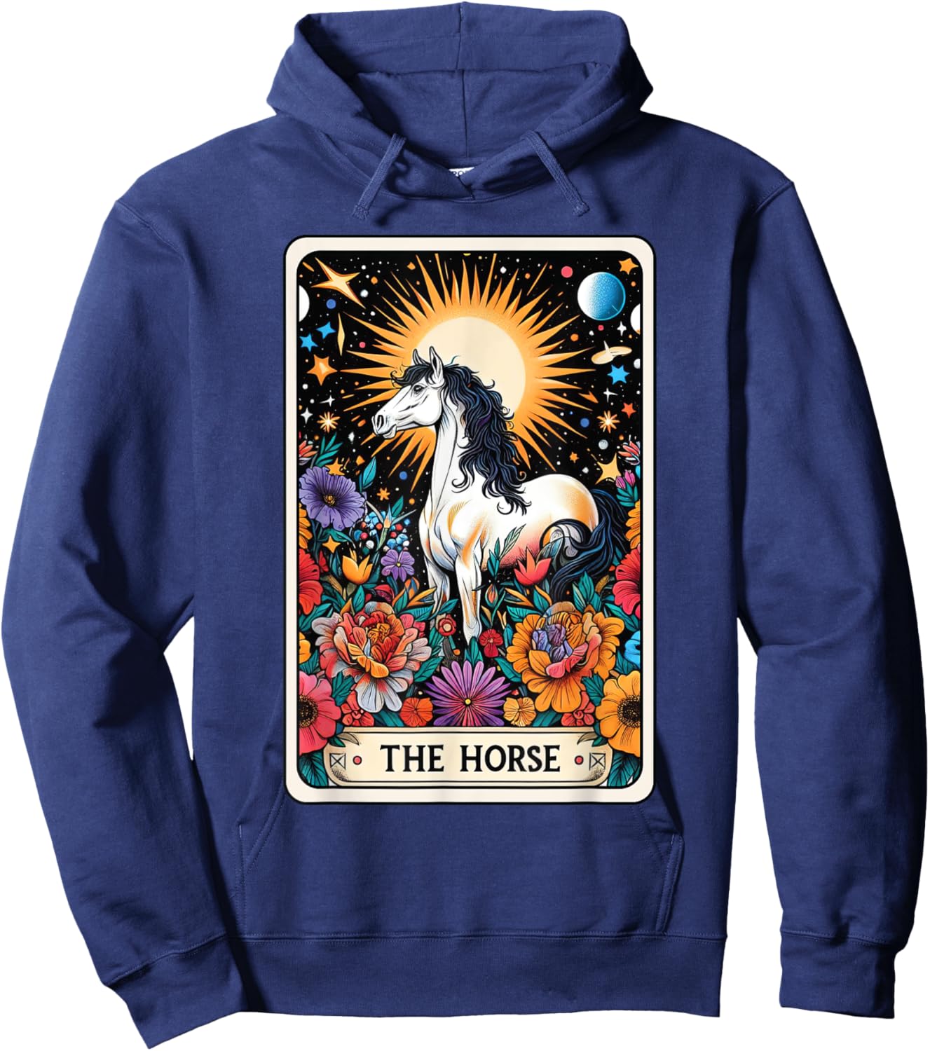 Horse Tarot Card Hoodie - Hoodie | Navy