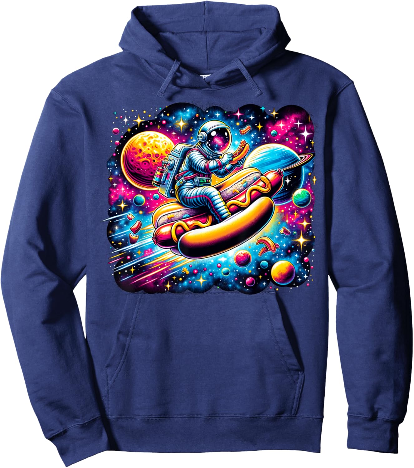 Hot Dog snack foodie eating delicious Hot Dog Men Women Kids Hoodie - Hoodie | Navy